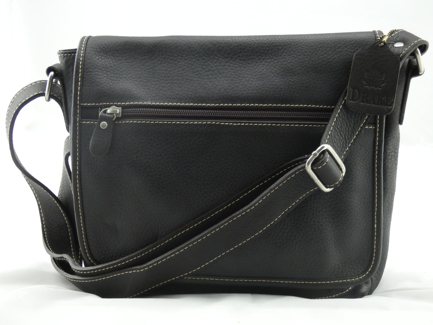 Drake ~ Medium 7 Zipper Messenger Bag