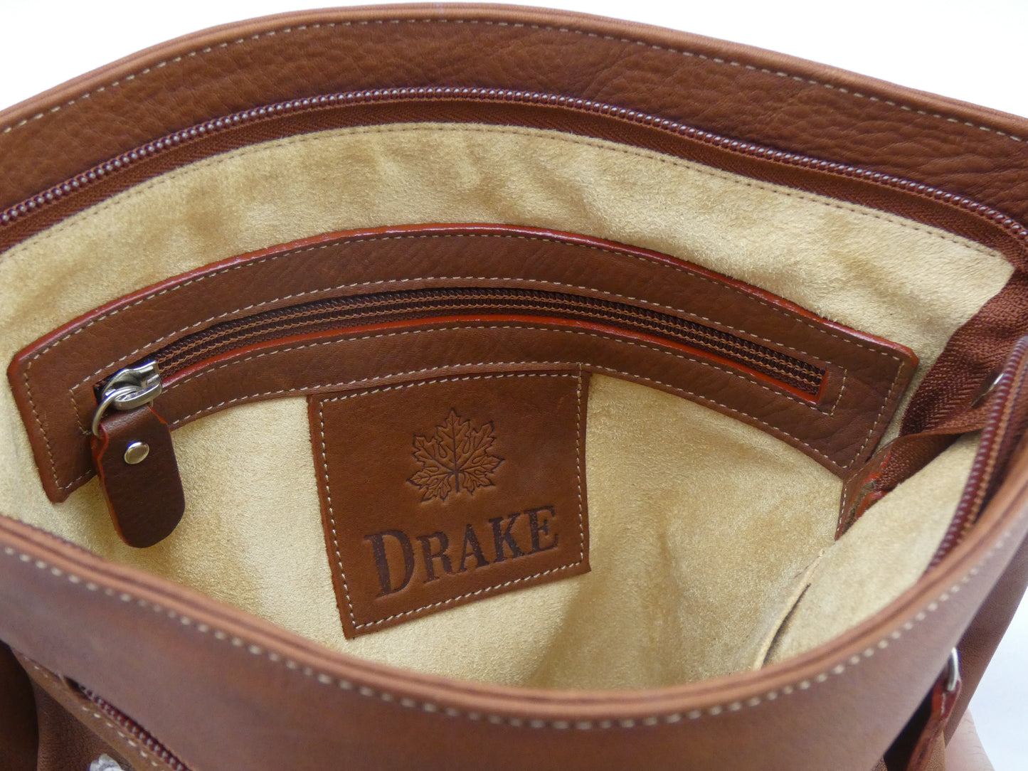 Drake ~ Medium 7 Zipper Messenger Bag