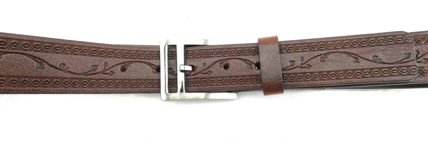 Belt - 35 mm Floral Vine with Edge